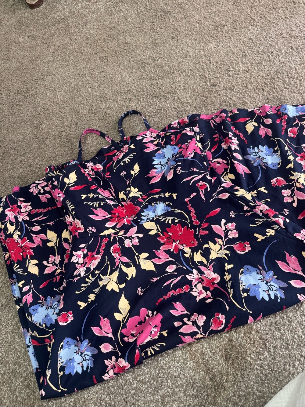 Pact organic cotton Floral fit and flare Midi Dress in day spring blooms. - Picture 7 of 11